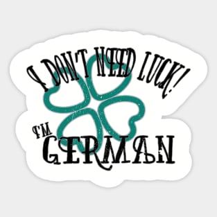 German Luck Sticker